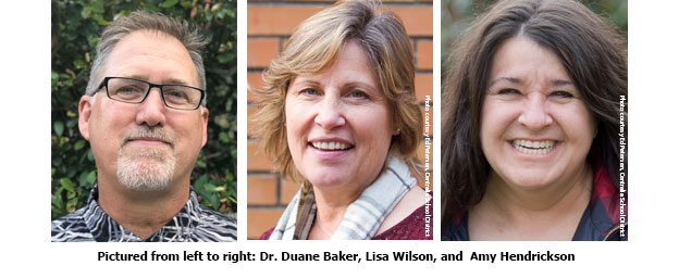 Pictured Left to Right: Dr. Duane Baker, Lisa Wilson, and Amy Hendrickson